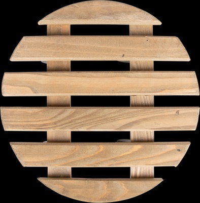 Carro Porta Macetas Madera Redondo